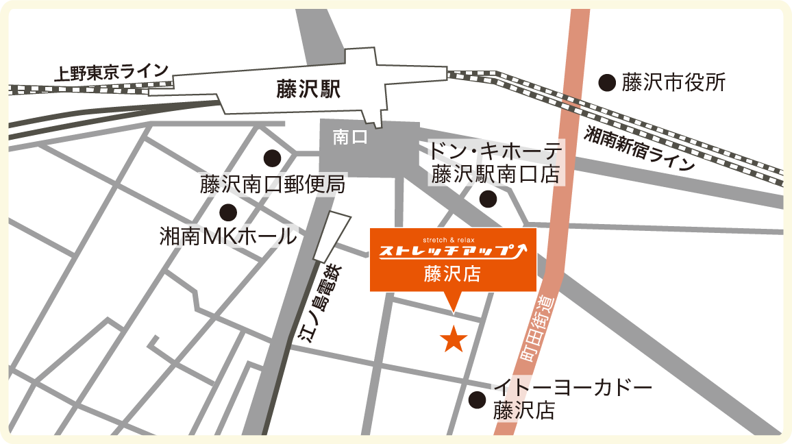 ストレッチアップ藤沢店の地図