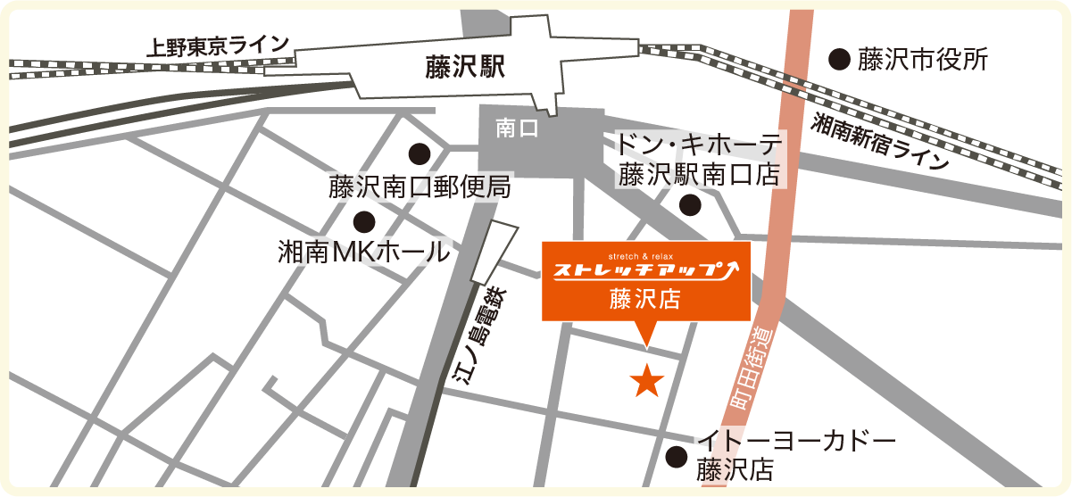 ストレッチアップ藤沢店の地図